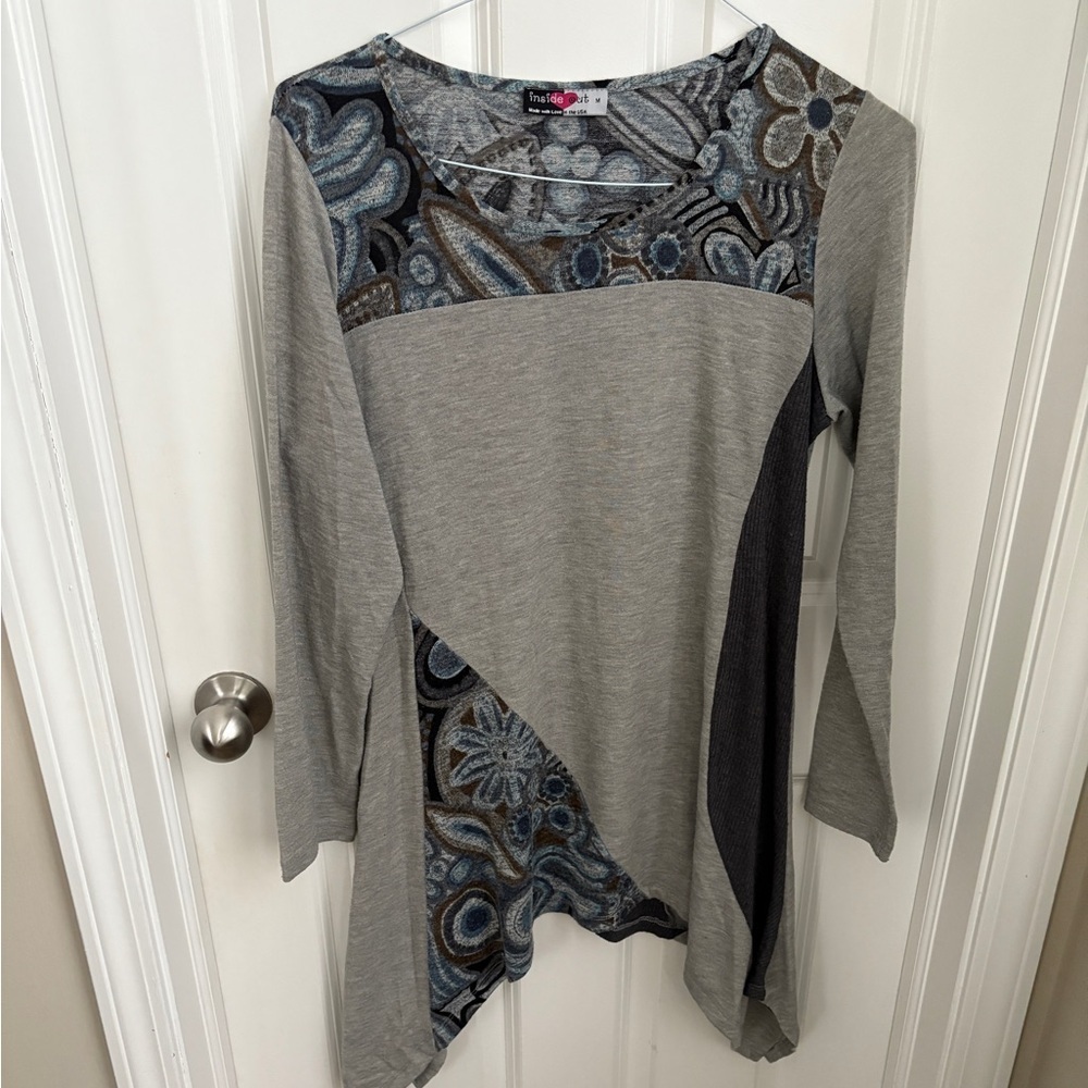 BUNDLE (4) Artsy Eccentric Art Teacher 3/4 sleeve asymmetrical Tunics Medium - Picture 6 of 16